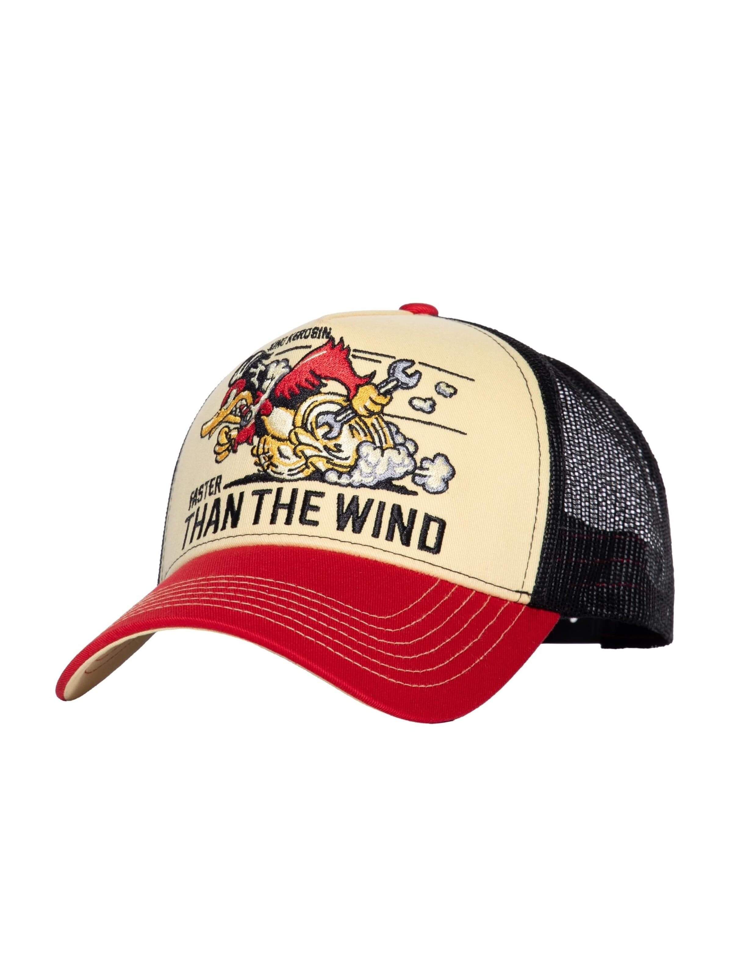 King Kerosin Cap 'Faster Than The Wind' in Beige: front