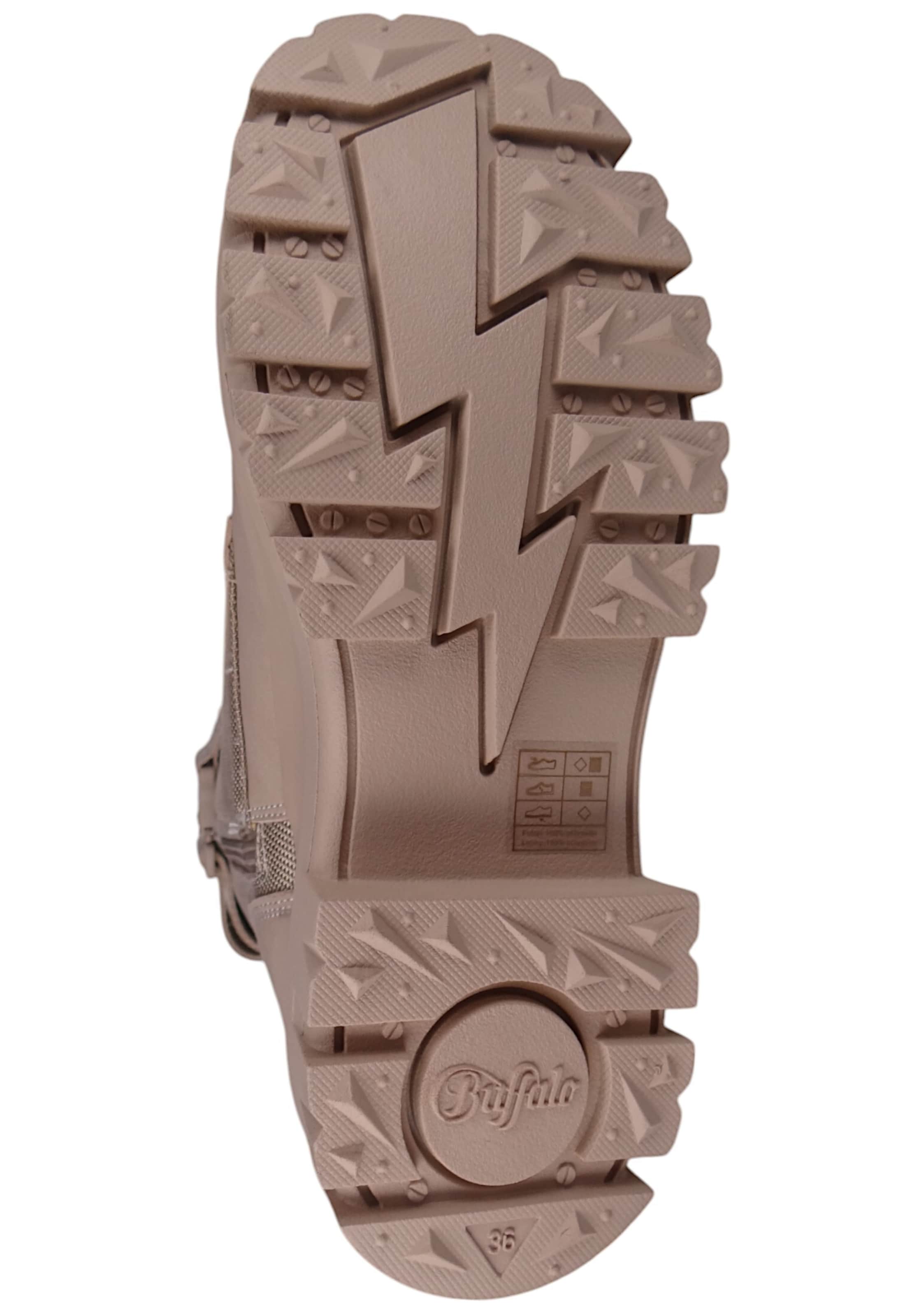 BUFFALO Schnürstiefel 'Aspha Com' in Beige