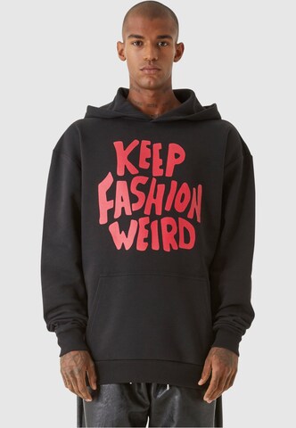 9N1M SENSE Μπλούζα φούτερ 'Keep Fashion Weird' σε μαύρο: μπροστά