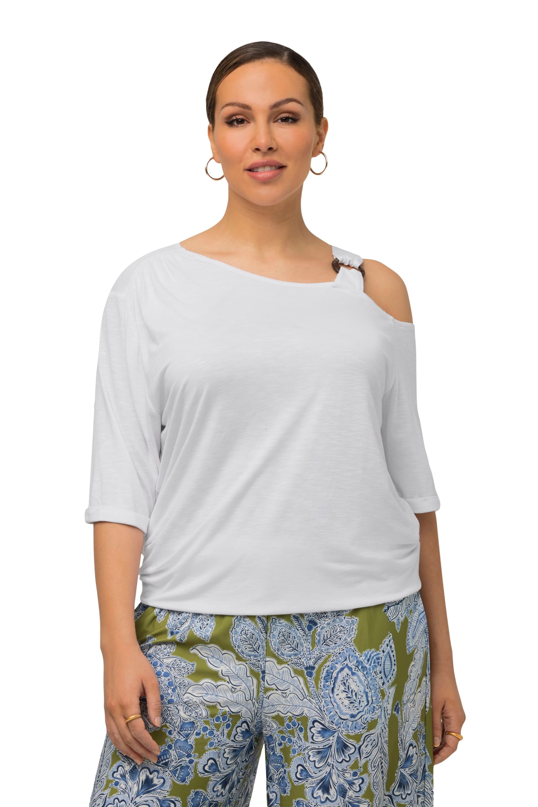 Ulla Popken Shirt in Weiß: Vorderseite