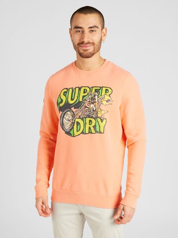 Bluză de molton 'Motor' de la Superdry pe portocaliu: față