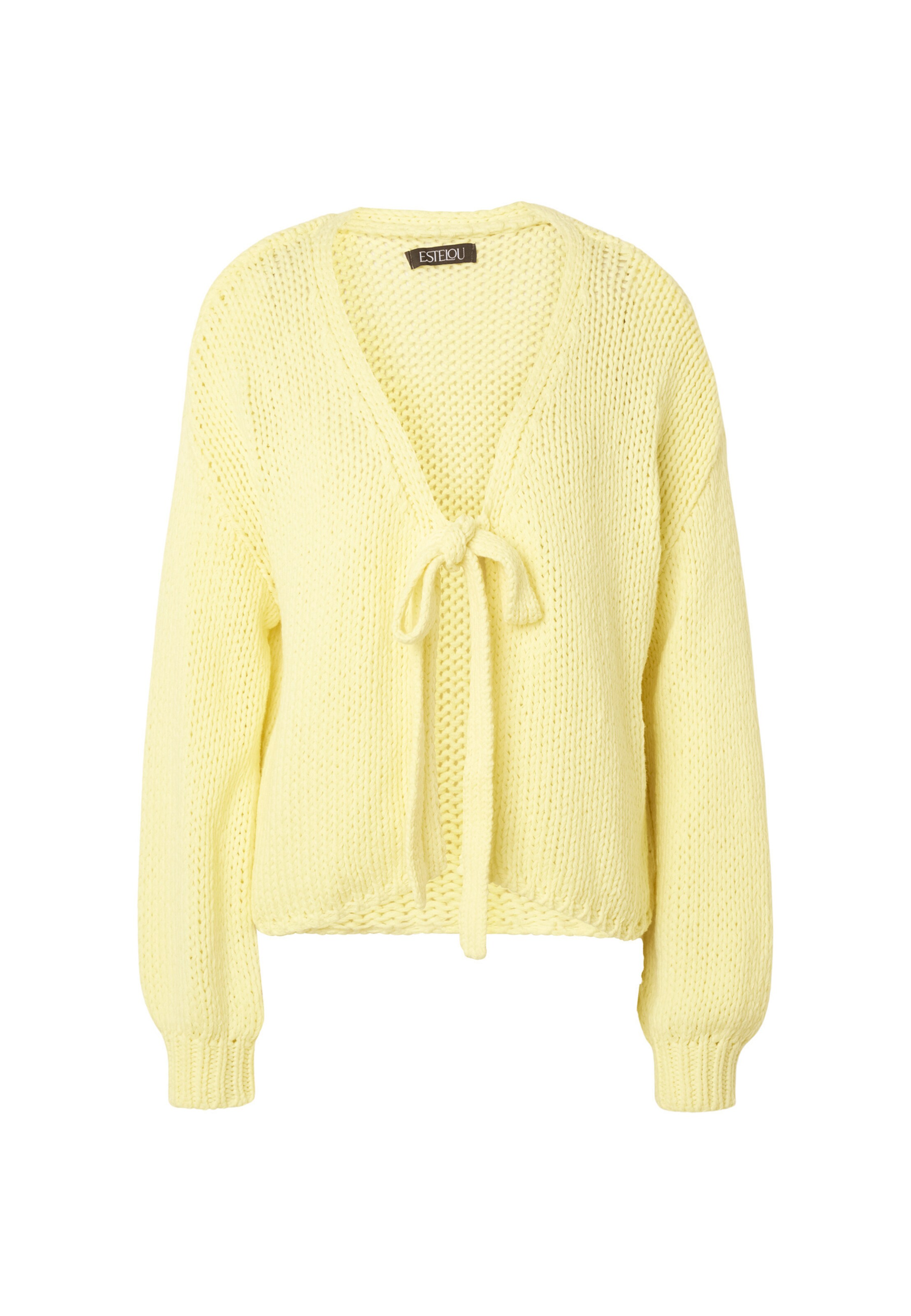Estelou - Cárdigan en amarillo: frente