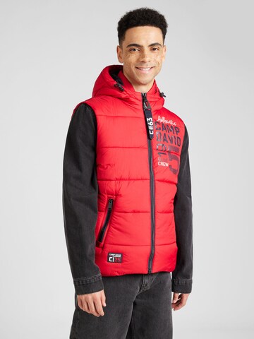 CAMP DAVID Bodywarmer in Rood: voorkant