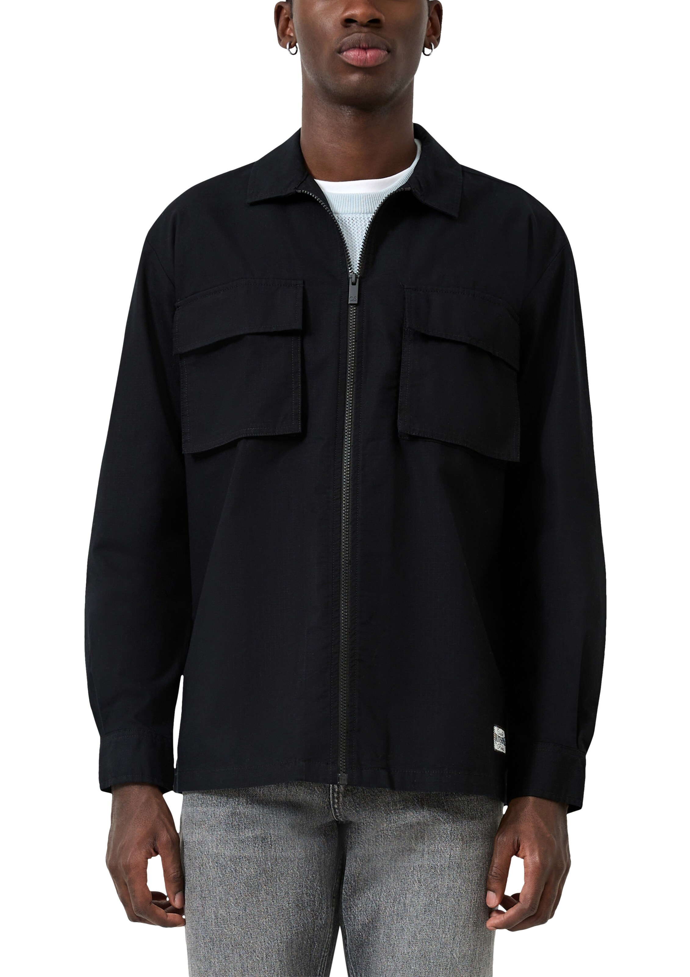 QS Comfort fit Overhemd in Zwart