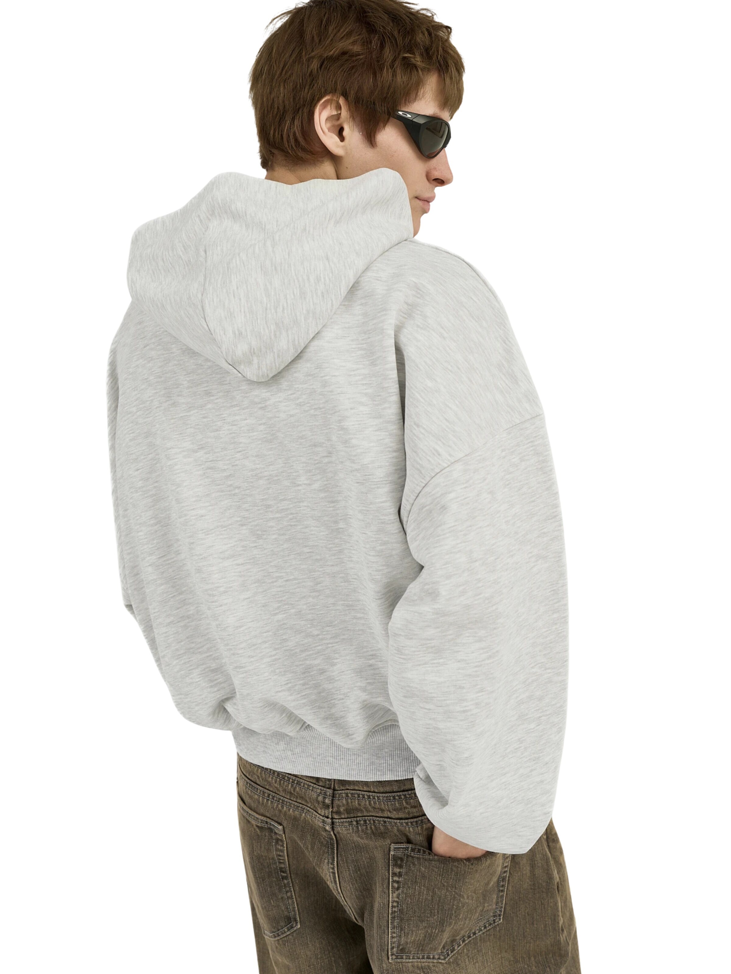 2005 Bluzka sportowa 'Classic Logo Hoodie - Heather Grey' w kolorze szary