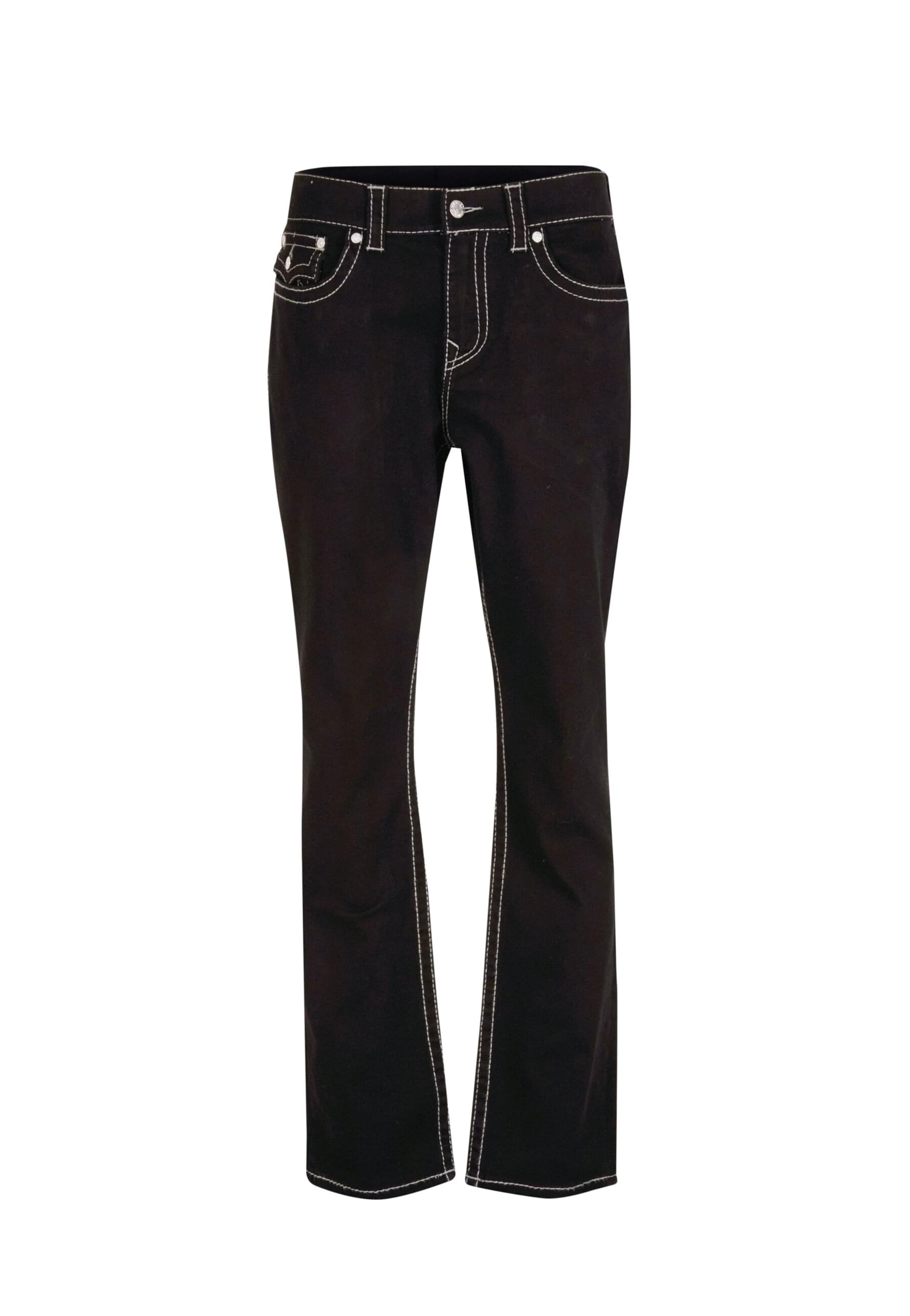 True Religion Zvonový Džíny 'Ricky' – černá: přední strana