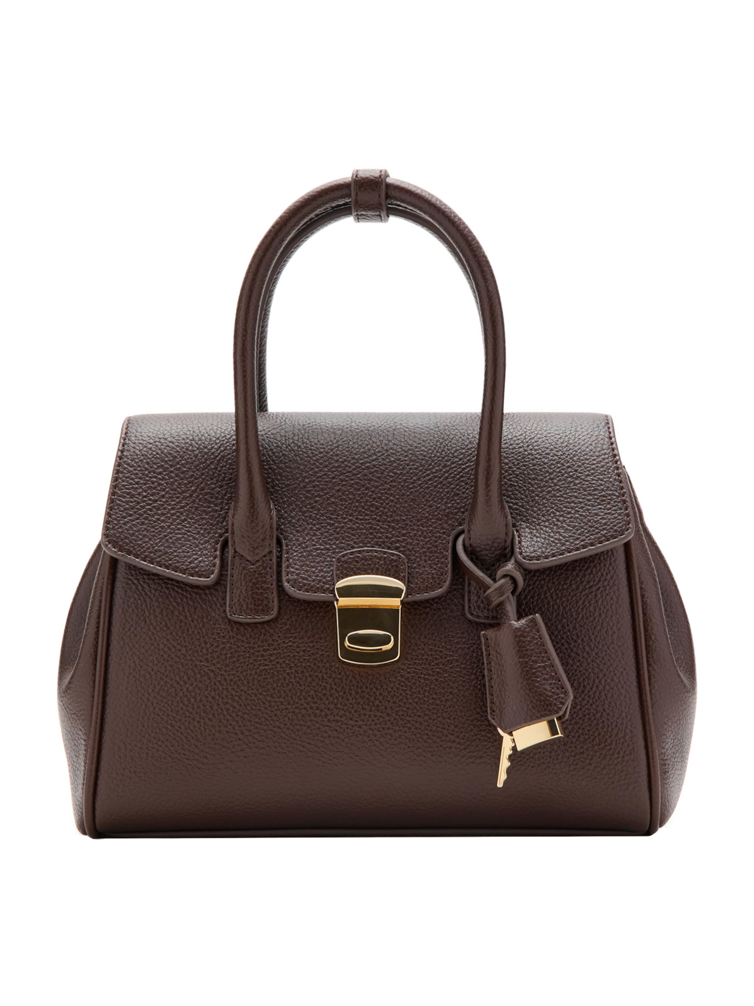 MANGO Sacs à main 'Siena' en chocolat, Vue avec produit