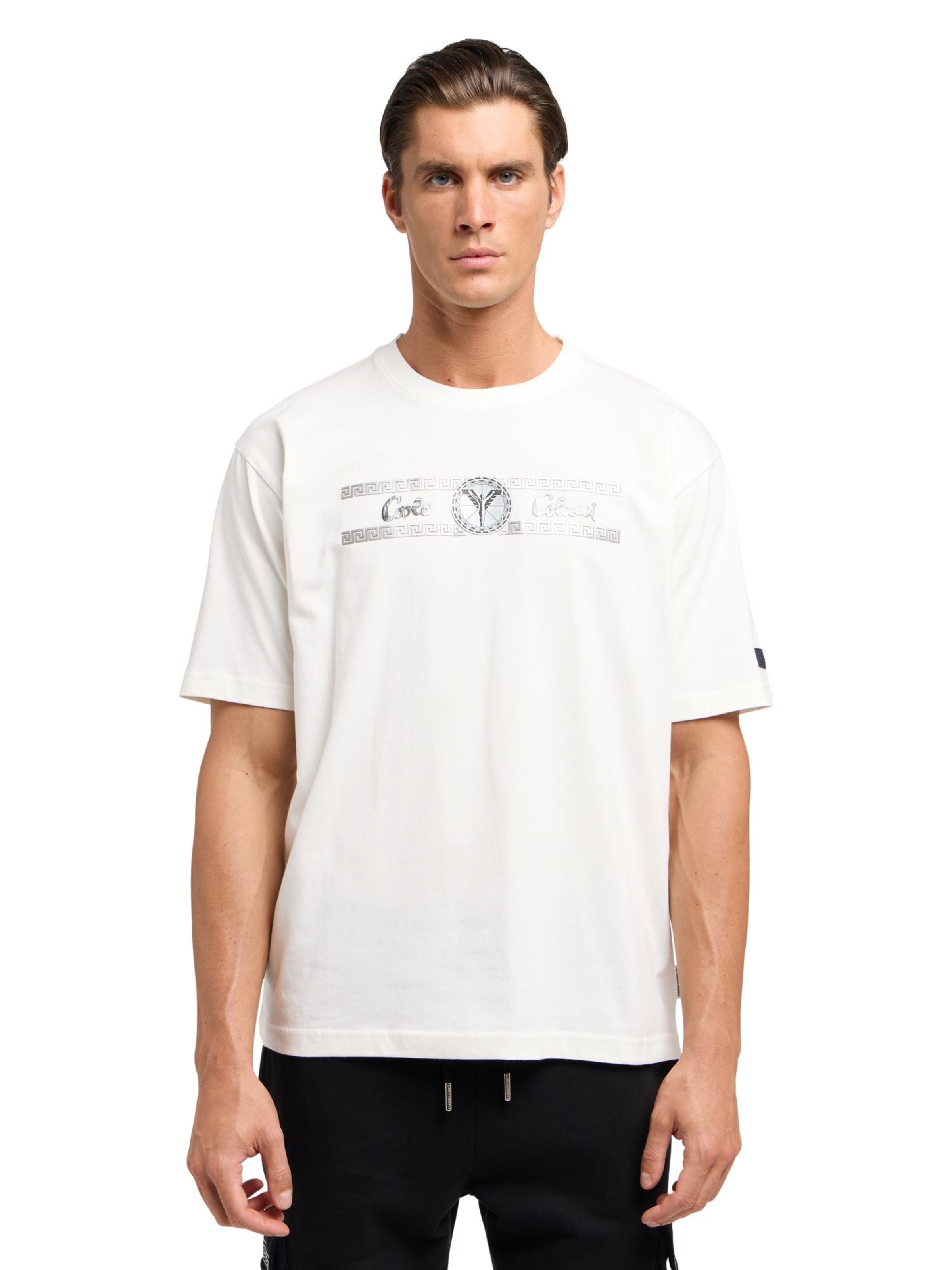 T-Shirt ' Di Pastena ' Carlo Colucci en blanc : devant