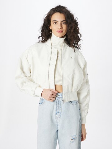 Calvin Klein Jeans Přechodná bunda – béžová: přední strana