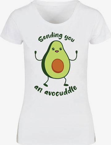 ABSOLUTE CULT Shirt 'Mother's Day - Avocuddle' in Wit: voorkant