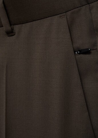 MANGO MAN Regular Pleated Pants 'Olimpia' in Brown