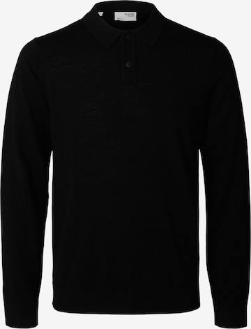 Pull-over 'TRAY' SELECTED en noir : devant