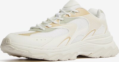Bershka Sneaker low i beige / oliven / hvid, Produktvisning