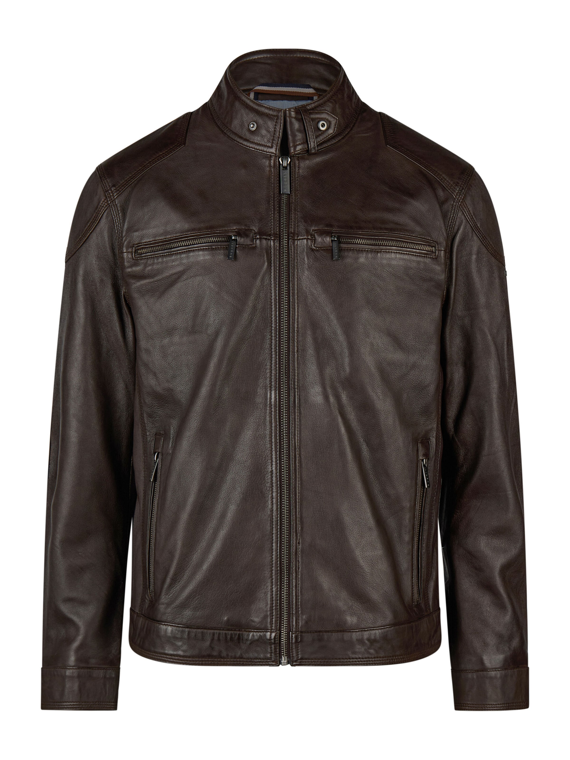 bugatti Lederjacke 'FILIPPO' in Braun: Vorderseite