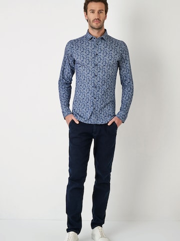 DESOTO Slim fit Overhemd in Blauw