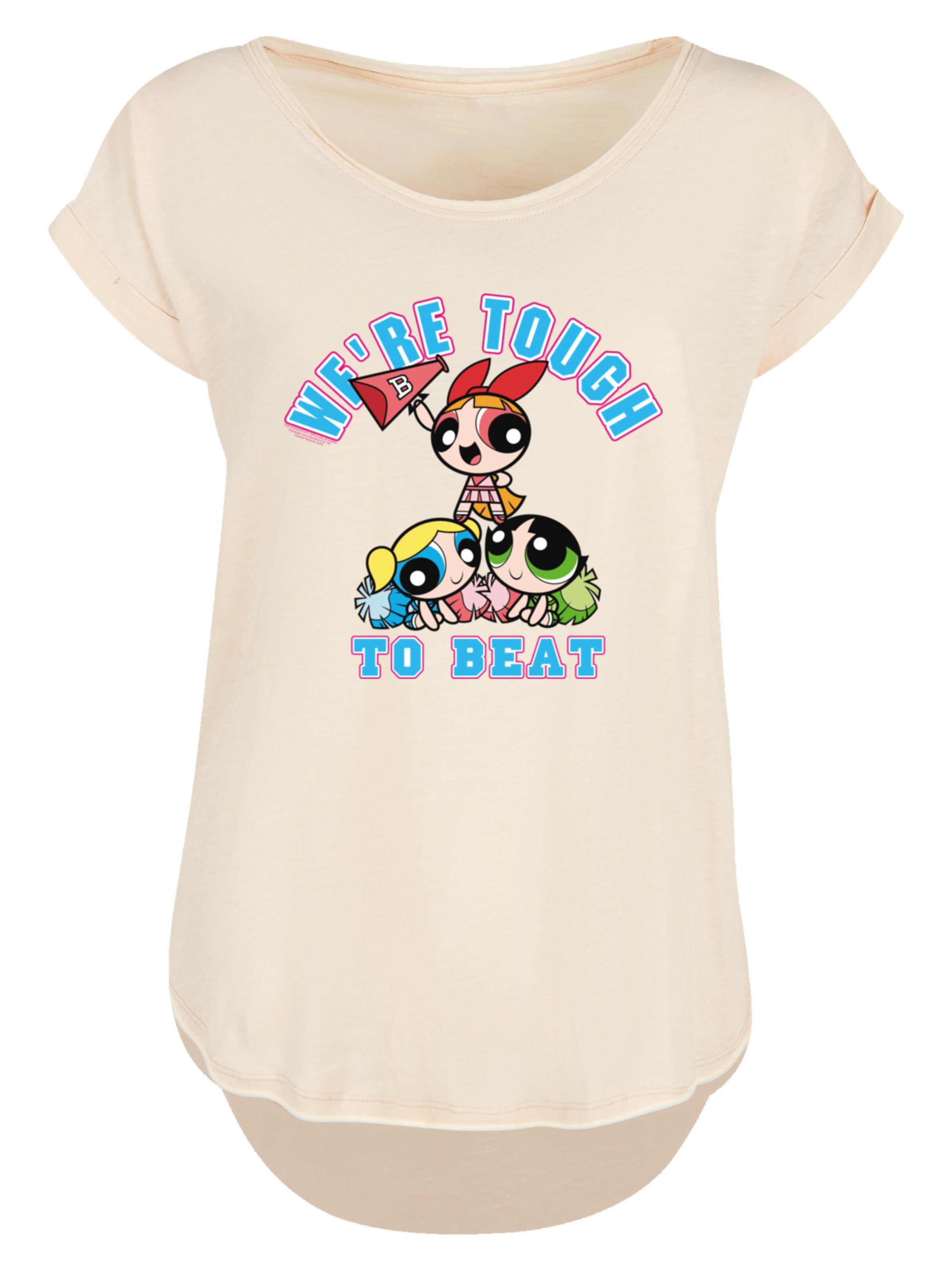 F4NT4STIC Shirt 'Powerpuff Girls Tough To Beat' in Beige: voorkant