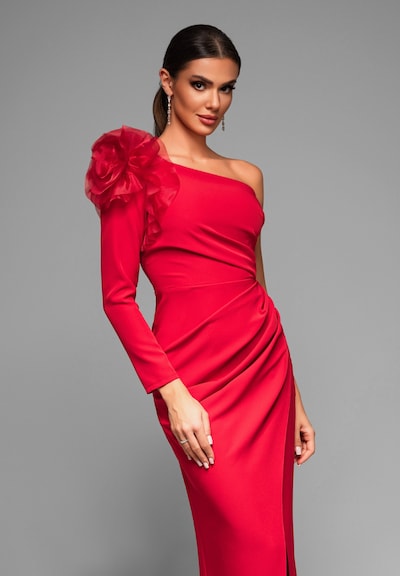 Ombre Robe de soirée en rouge, Vue avec produit