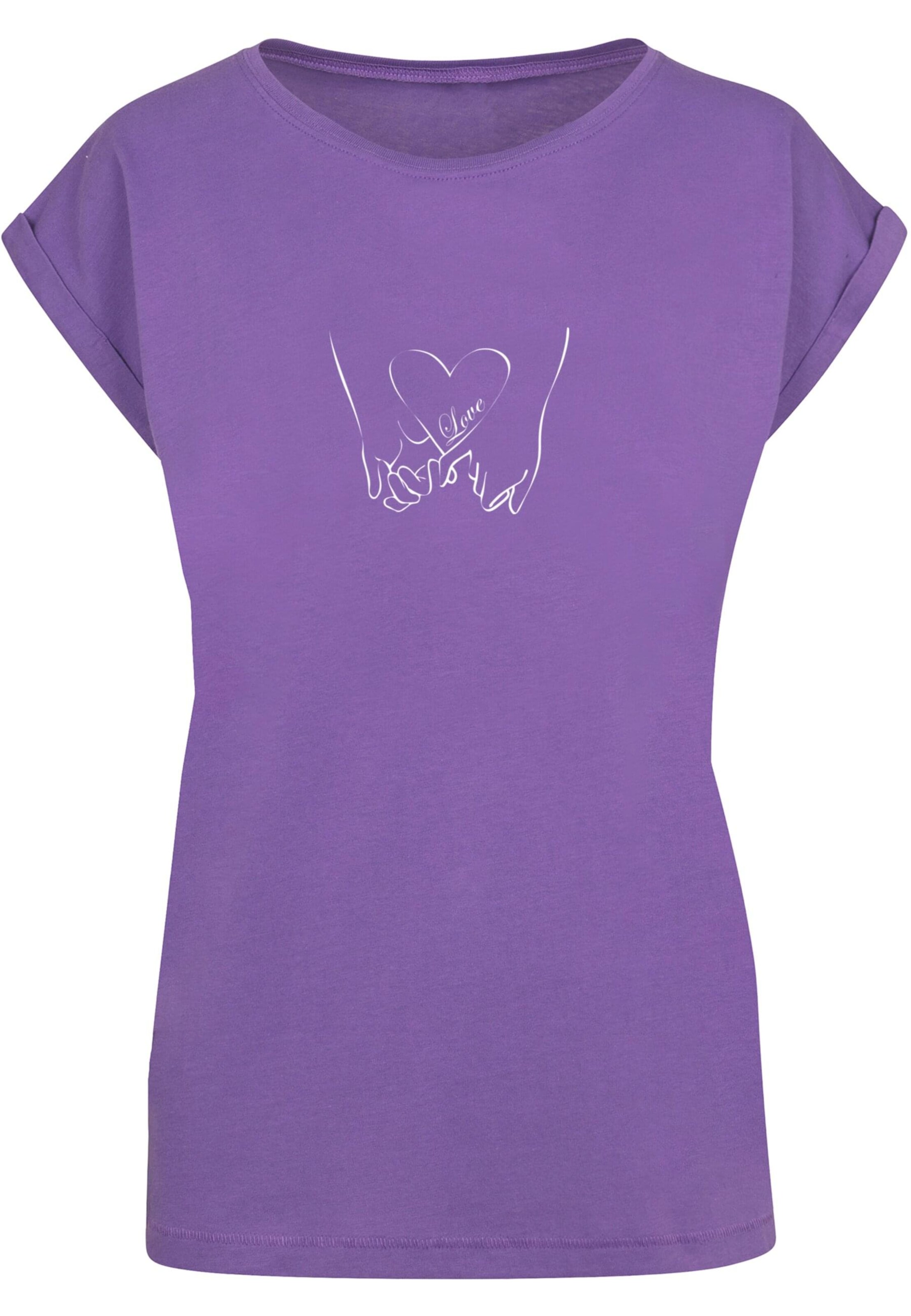 Merchcode T-shirt 'Love 2' i lila: framsida