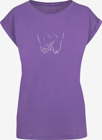 Merchcode Shirt 'Love 2' in Lila: predná strana