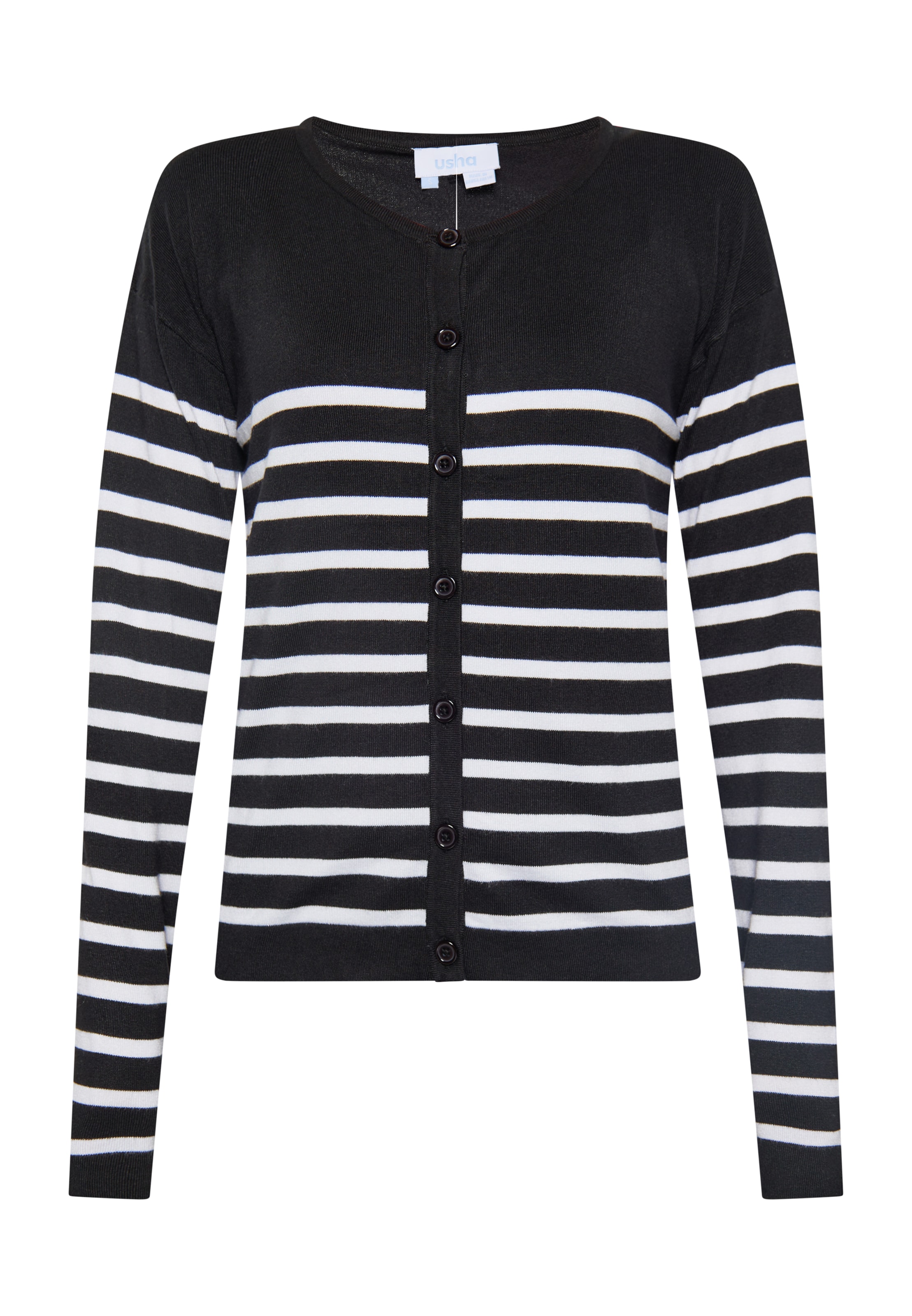 usha BLUE LABELKardigan - crna boja: prednji dio