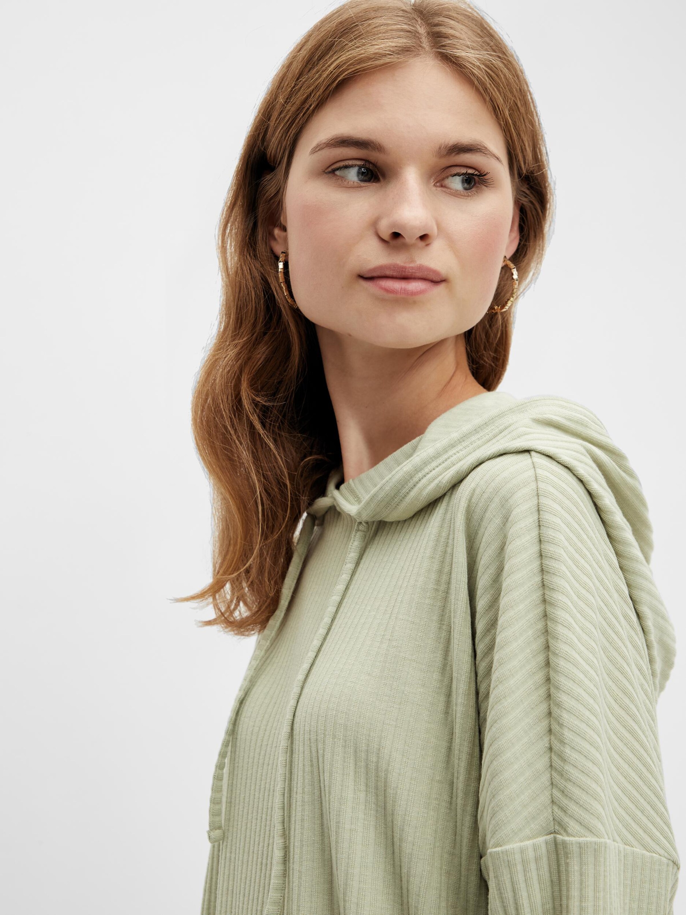 Femme Sweat-shirt PIECES en Vert Pastel 