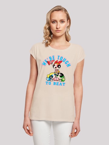 F4NT4STIC T-Shirt 'Powerpuff Girls Tough To Beat' in Beige: predná strana