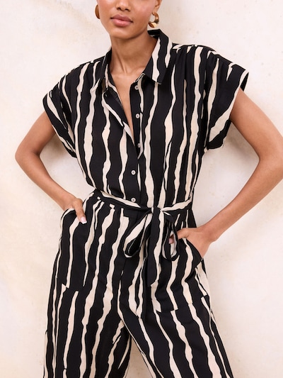 Lipsy Jumpsuit in de kleur Zwart / Wit, Productweergave