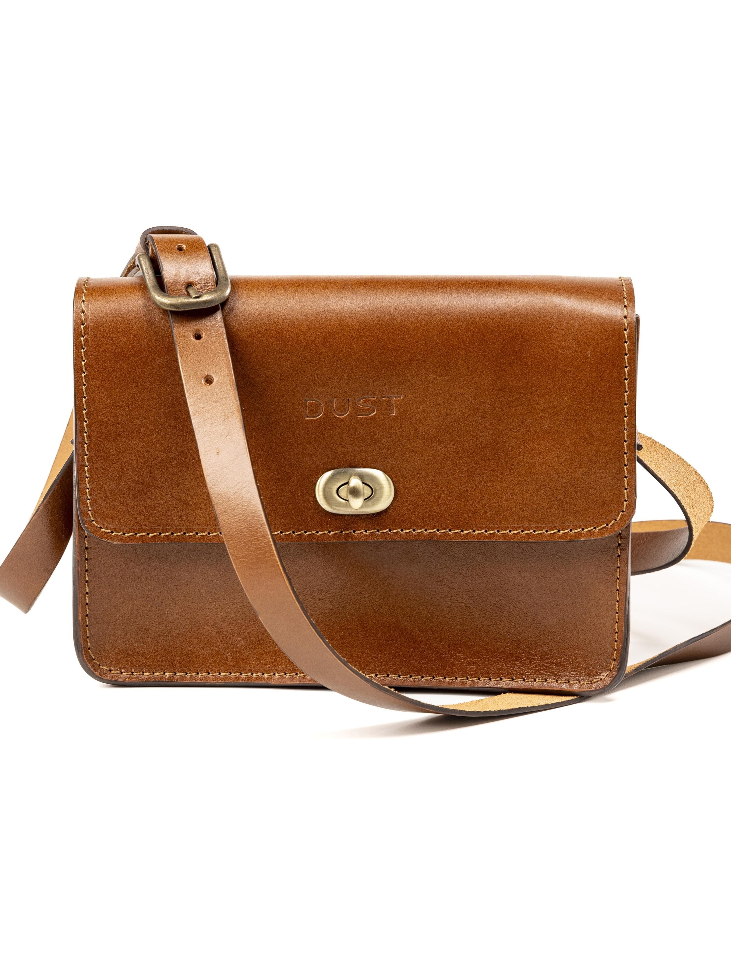 THE DUST COMPANY Crossbody Bag 'Leather Crossbody Brown The Santa Fe Collection' in Brown: front