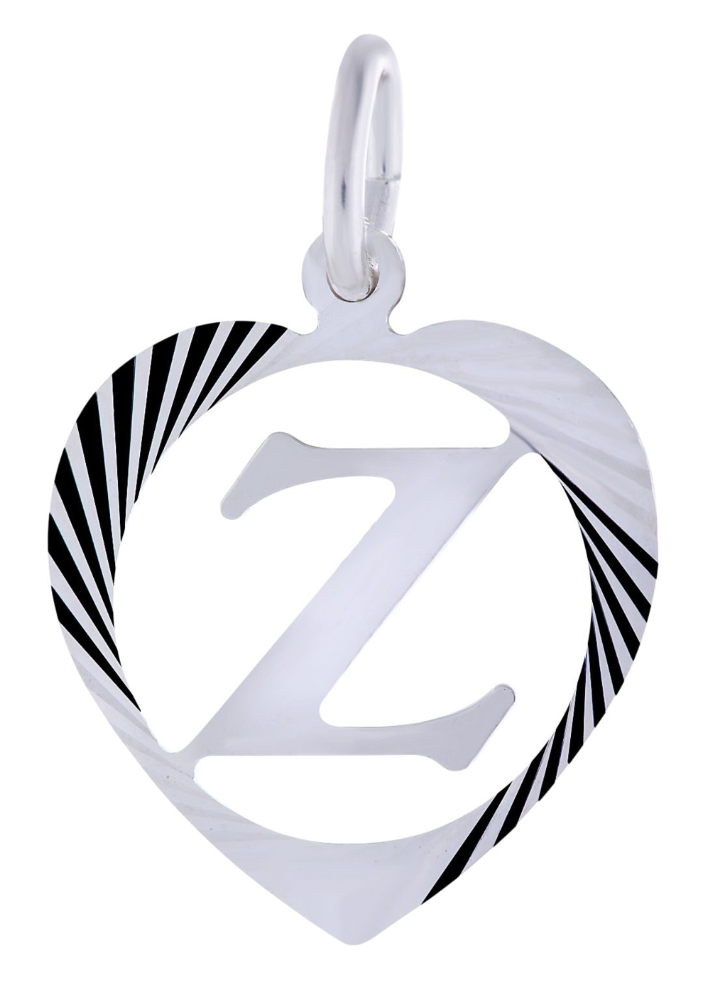 Lucardi Pendant 'Buchstabe' in Silver: front