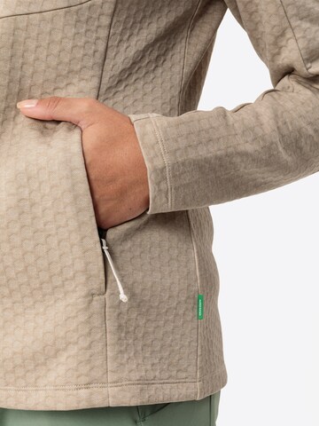 VAUDE Sports sweat jacket 'Skomer' in Beige