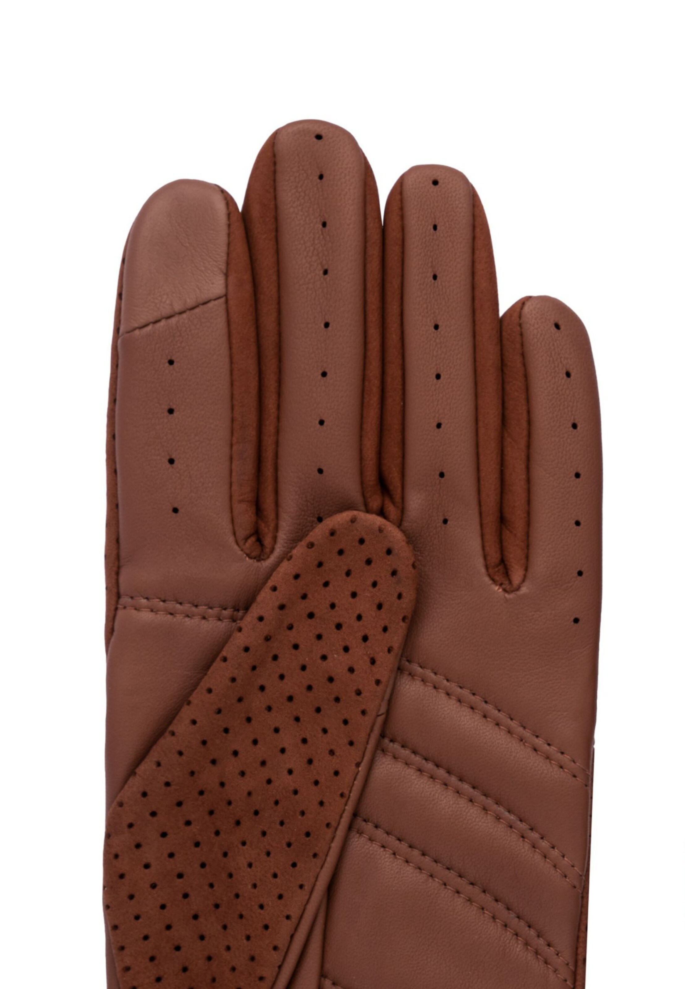 Mezzoguanti 'FERRARA TOUCH' di Roeckl in marrone