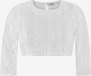 STOCKERPOINT - Blusa tradicional 'Kiara' en blanco: frente