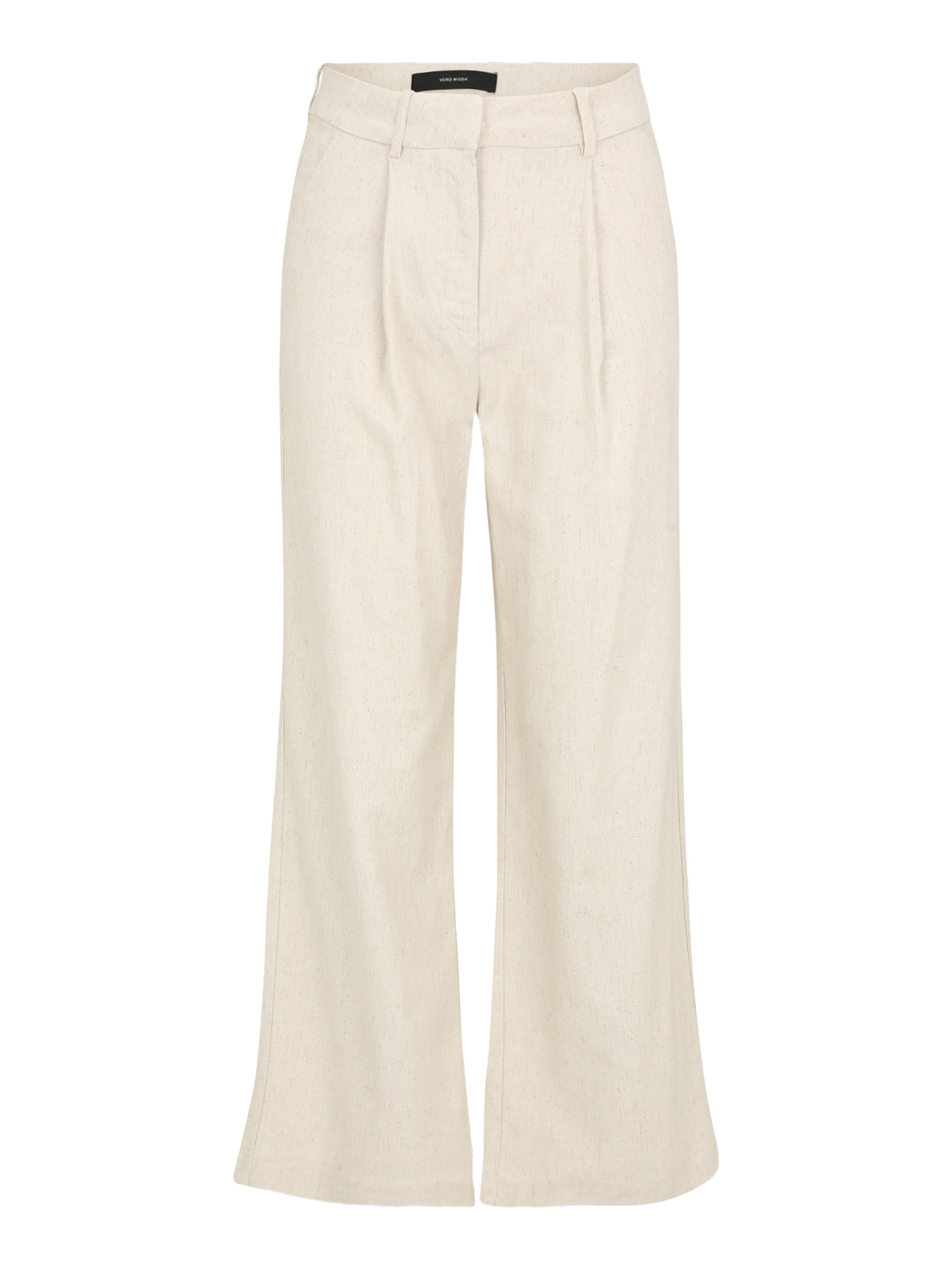 Vero Moda Petite - Pierna ancha Pantalón plisado 'VMSOFFIE' en beige: frente