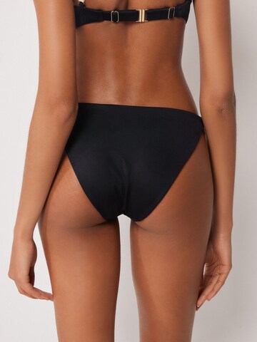 CALZEDONIA Bikini Bottoms 'Elegant Bicolor' in Black