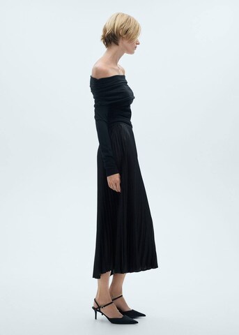 MANGO Rock 'Plisado' in Schwarz