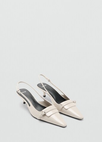 MANGO Slingback Pumps in Beige