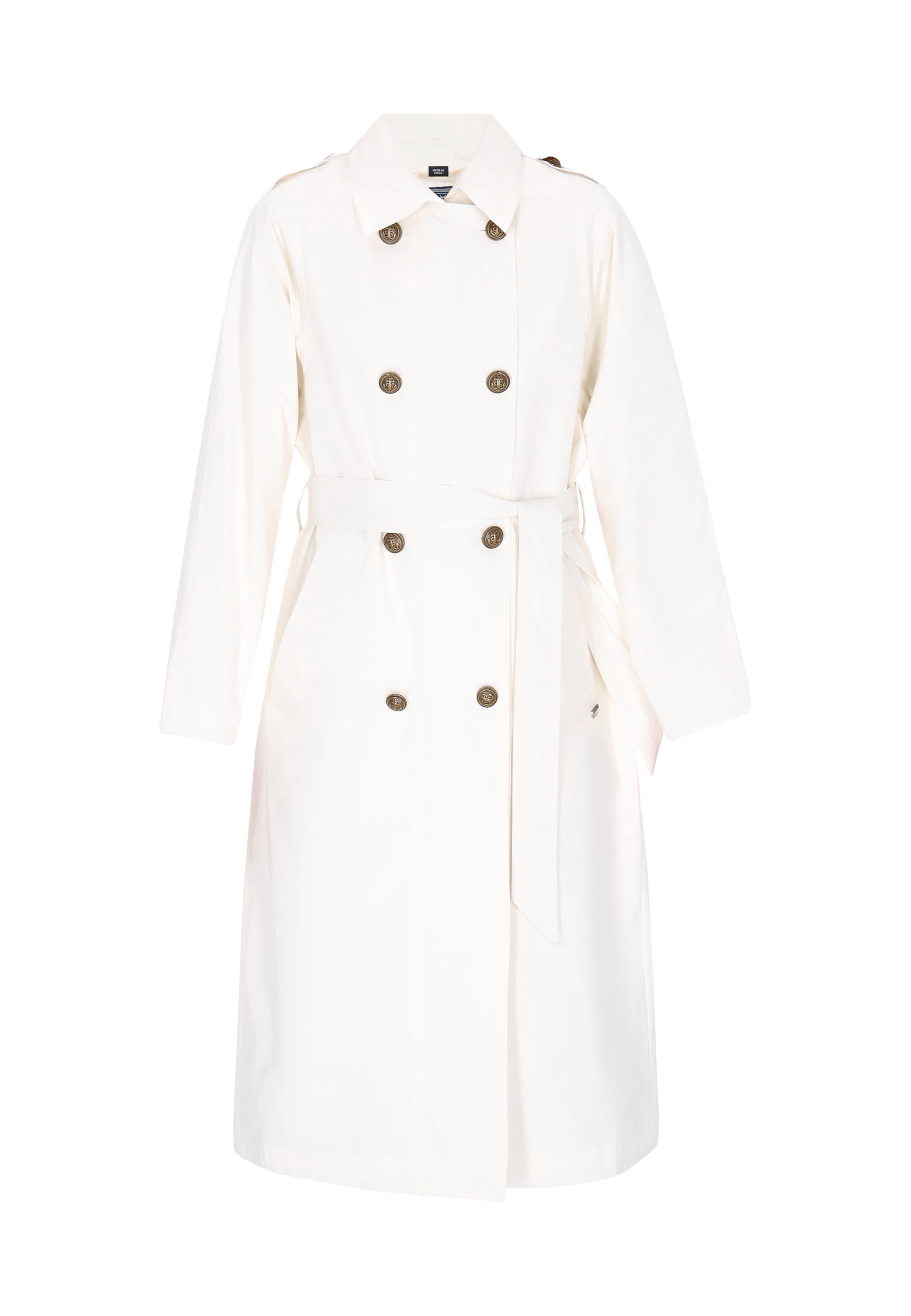 DreiMaster Maritim - Sobretudo meia-estação em branco: frente