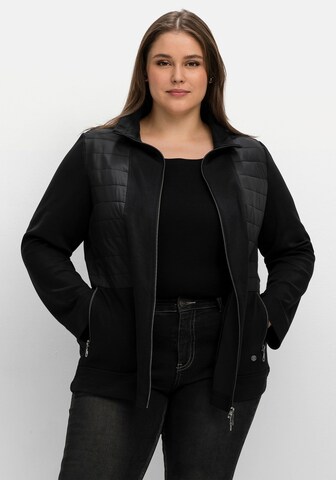 SHEEGO - Chaqueta de entretiempo en negro: frente