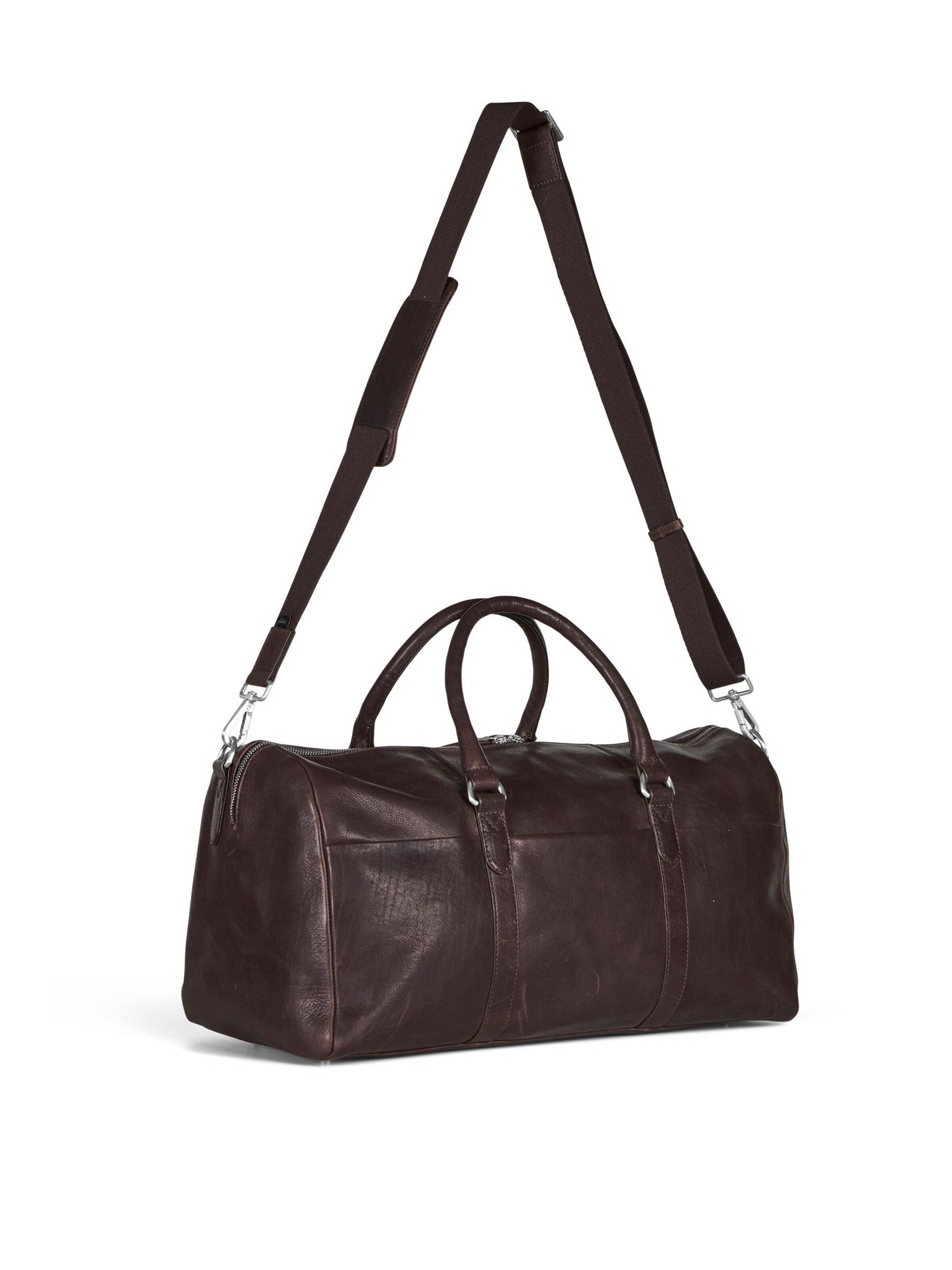 Borsa weekend 'Weekend Bag Victor Dark Brown' di Howard London in marrone
