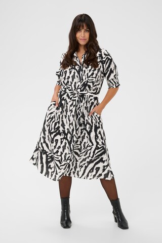 KAFFE CURVE Blusekjole 'KChalia' i hvid