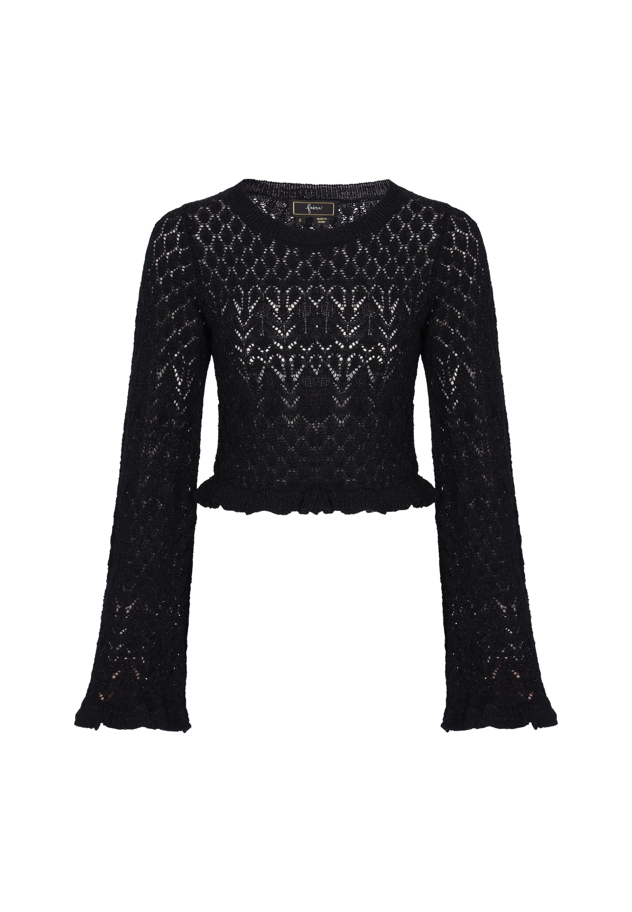 faina - Pullover em preto: frente