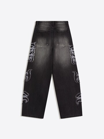 Bershka Baggy Дънки в черно