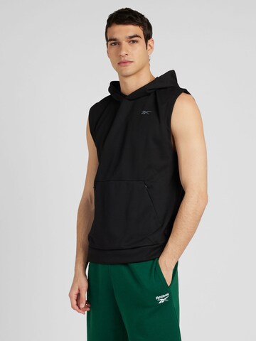 Sweat de sport Reebok en noir : devant