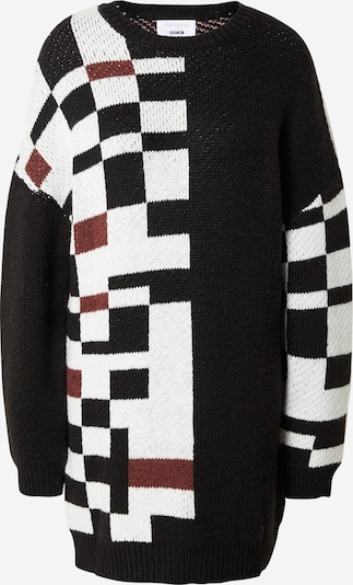 Rochie tricotat 'Azurite' florence by mills exclusive for ABOUT YOU pe maro / negru / alb, Vizualizare produs