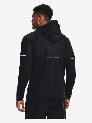 UNDER ARMOUR - Sudadera con cremallera deportiva en negro