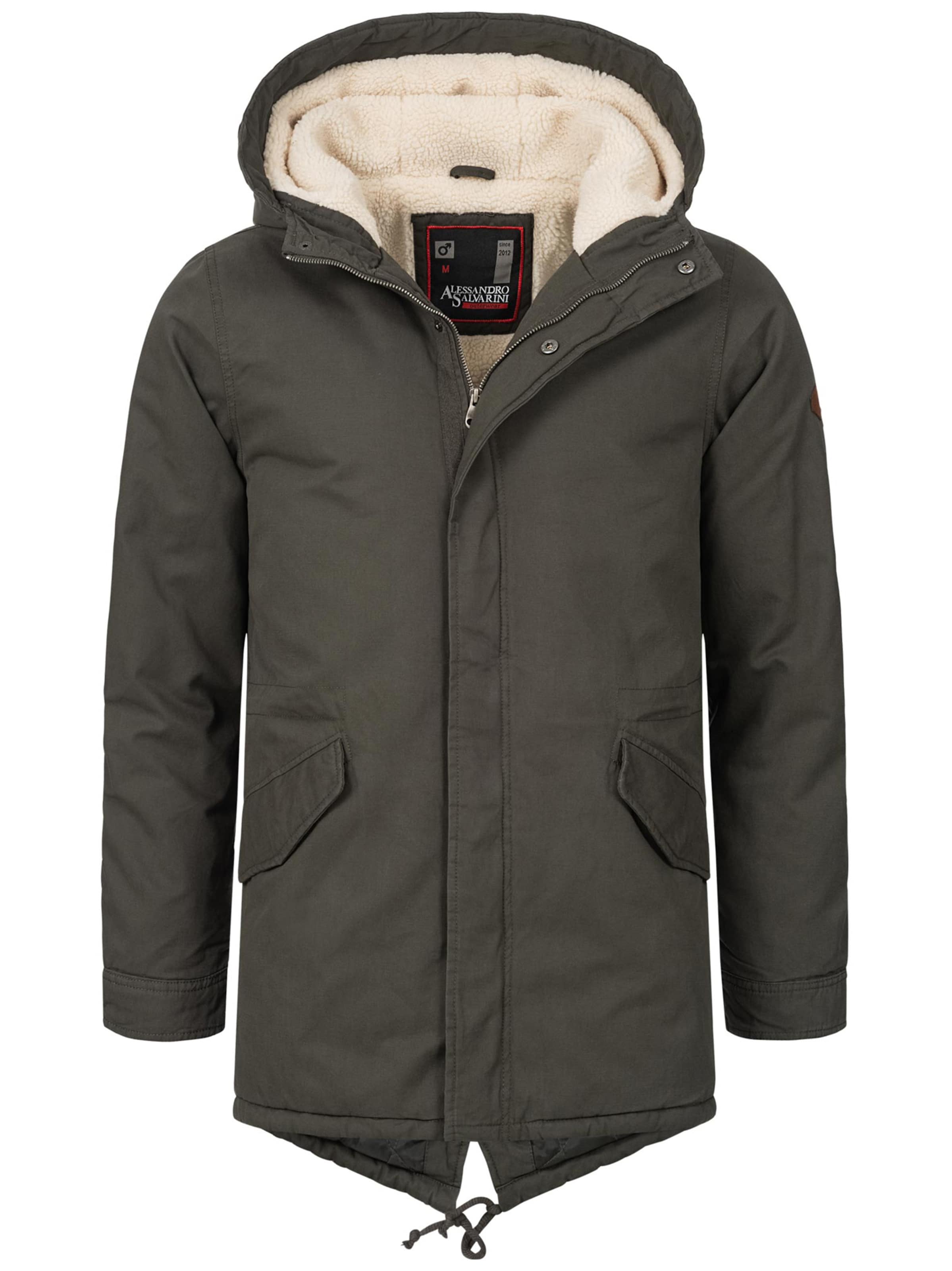 Alessandro Salvarini Parka in Grau: Vorderseite