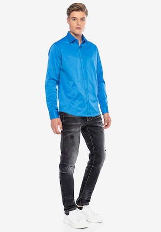 CIPO & BAXX Regular fit Overhemd in Blauw