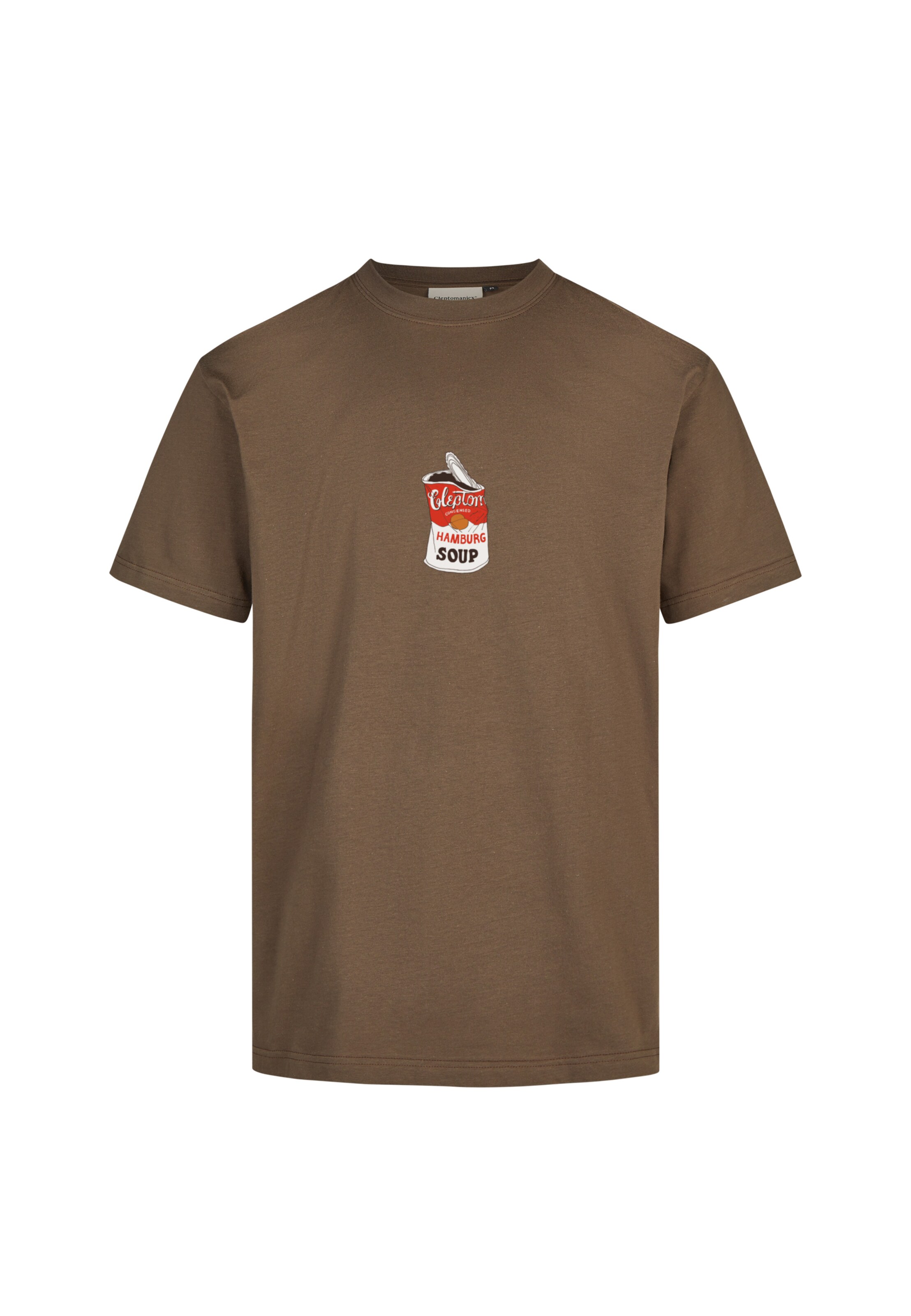 Cleptomanicx T-Shirt 'Hamburg Soup' in XXL in braun, Produktansicht