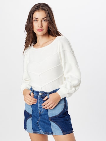 ICHI Sweater 'PILAR' in White: front