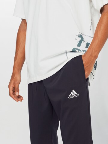 ADIDAS SPORTSWEAR Tapered Sporthose 'Aeroready Essentials Stanford Tapered Cuff Embroidered Small Logo' in Schwarz